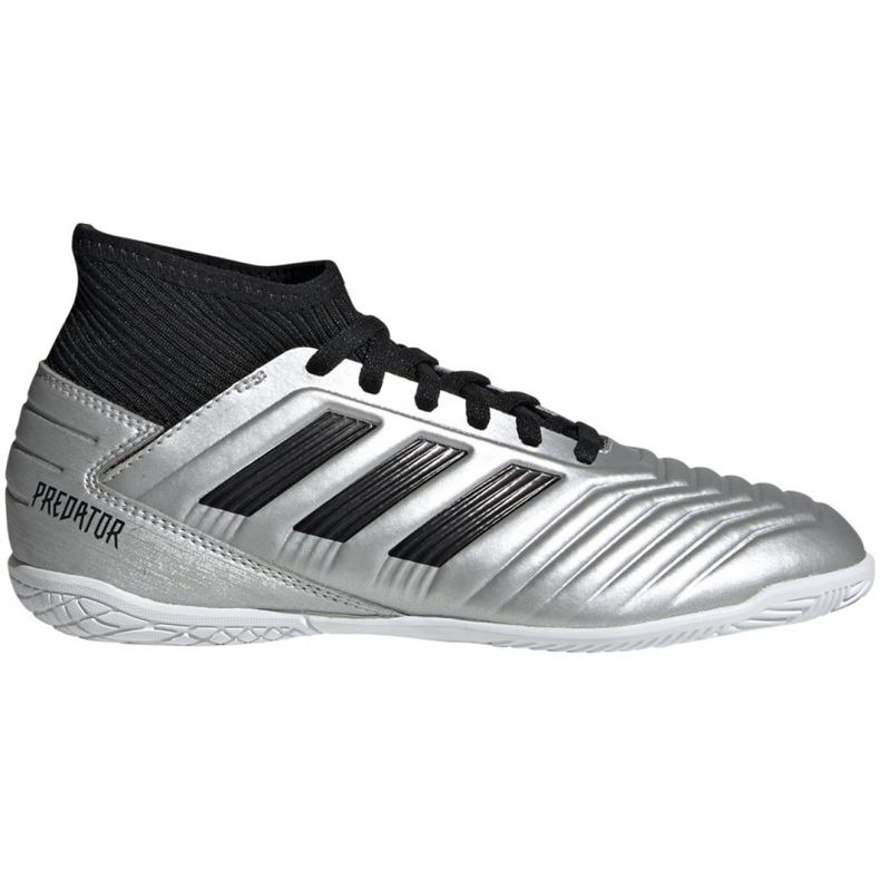 Buty halowe adidas Predator 19.3 In Jr G25806 szare srebrny