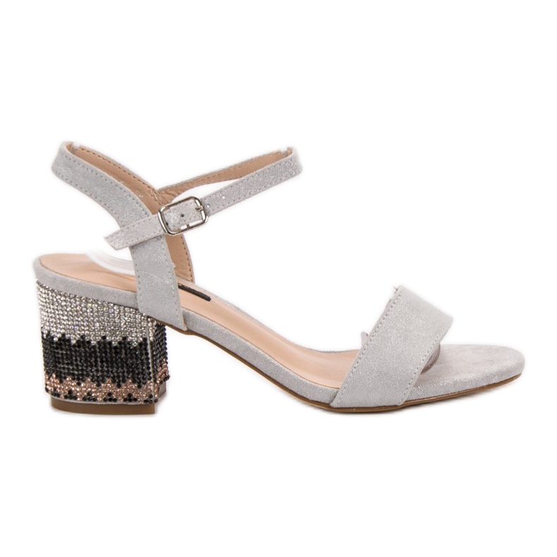 SDS Sandałki Na Słupku szare