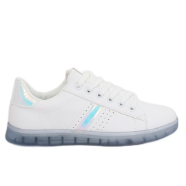 Trampki damskie biało-niebieskie 2B9XX923 WHITE/BLUE białe