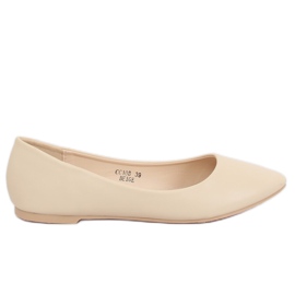 Baleriny damskie beżowe CC108 Beige beżowy