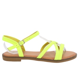 Sandałki damskie żółte WL255 Yellow