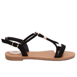 Sandałki damskie czarne L520 Black