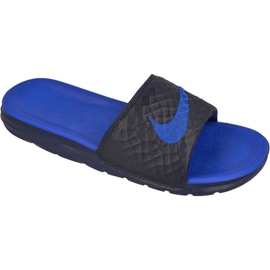 Klapki Nike Sportswear Solarsoft Benassi M 705474-440 czarne niebieskie