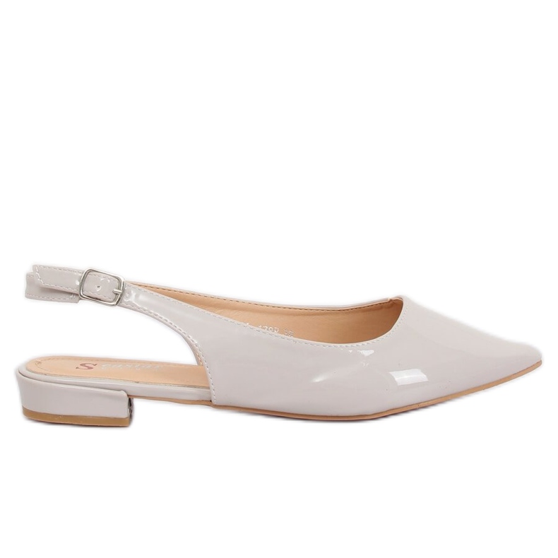 Baleriny z odkrytą piętą szare LL-178 Grey