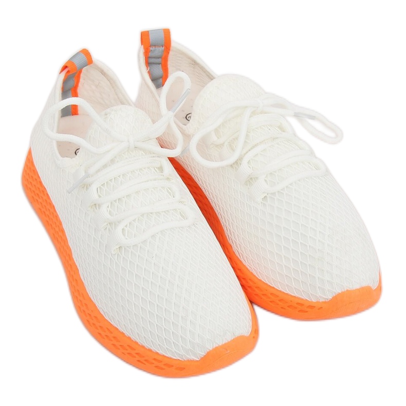 Buty sportowe biało-pomarańczowe NB283 Fluorescence Orange białe