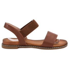 Mannika Brązowe Sandałki