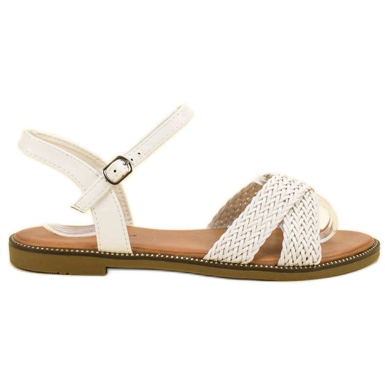 SHELOVET Białe Sandałki