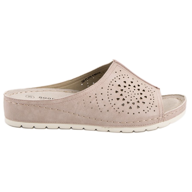 Goodin Ażurowe Klapki brązowe