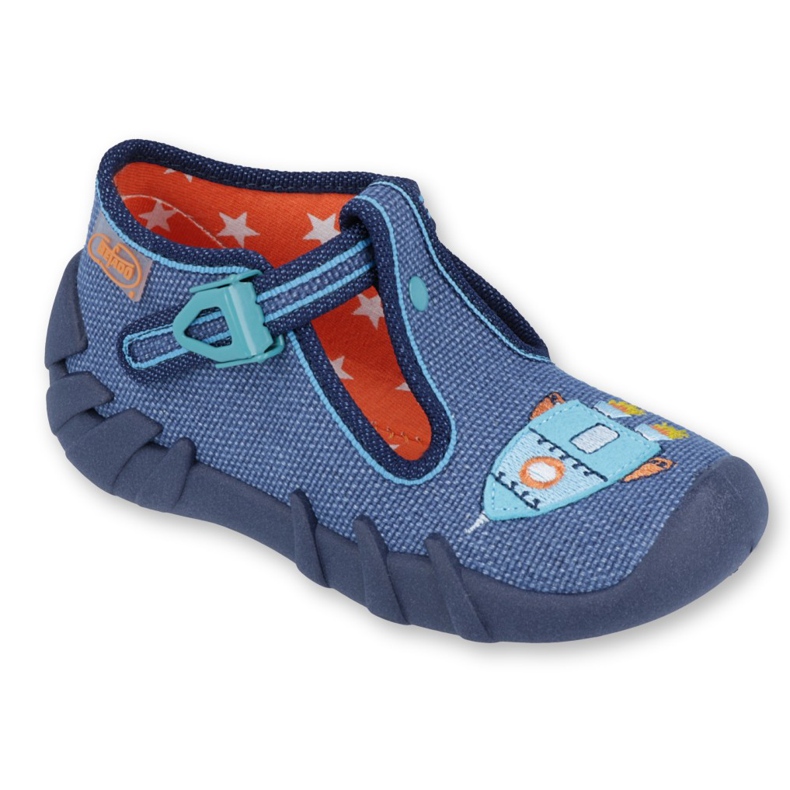 Befado obuwie dziecięce 110P356 niebieskie wielokolorowe