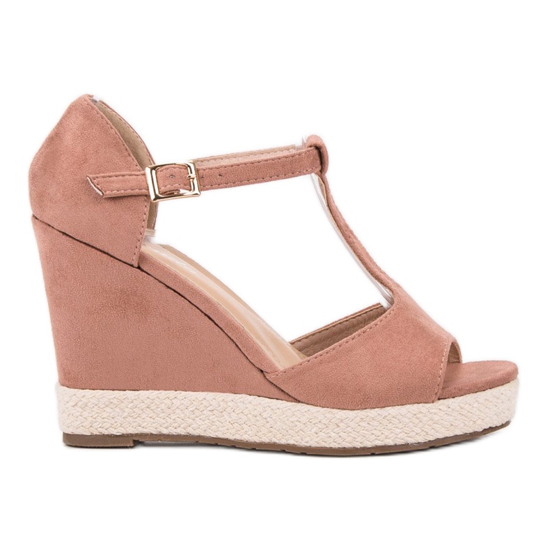 Renda Różowe Sandałki