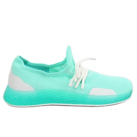 Buty sportowe miętowe B-6851 Green zielone