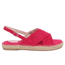 Sandałki espadryle fuksjowe YJ-2M12 Fuchsia różowe