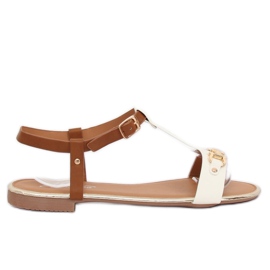 Sandałki damskie białe 127-97 White