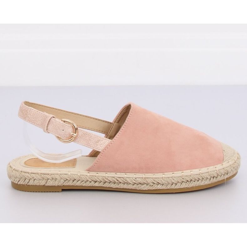 Espadryle z odkrytą piętą różowe HH-119 Pink II-GAT