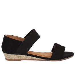 Sandałki espadryle czarne 9R71 Black