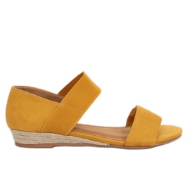 Sandałki espadryle żółte 9R71 Yellow