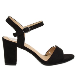 Sandałki na słupku czarne FH-3M25 Black