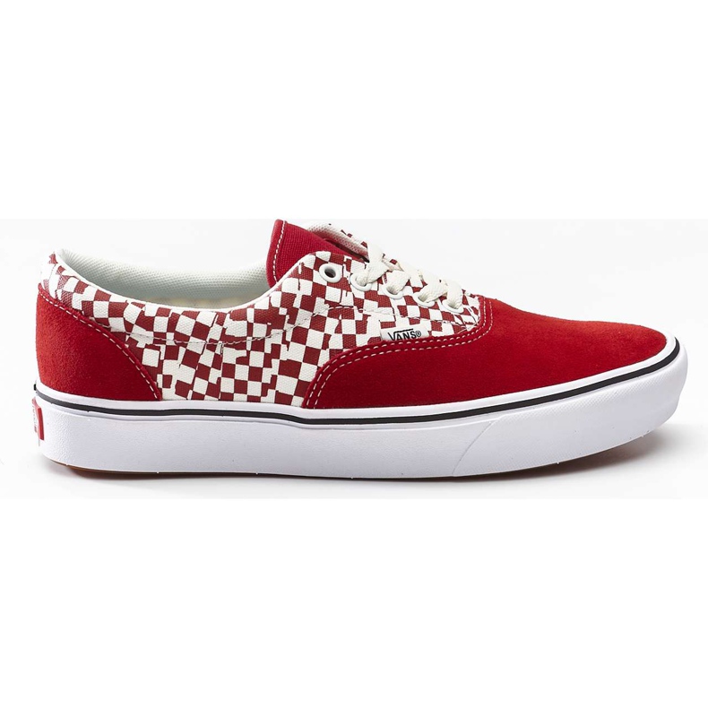 Vans Comfycush Era V9Z Tear Checkerboard Racing Red True White białe czerwone