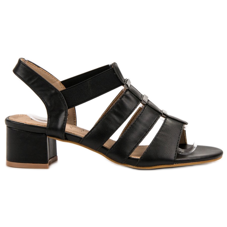 Evento Wsuwane Sandałki Na Obcasie czarne