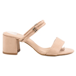 Fama Stylowe Klapki brązowe