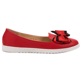 Miss Laura Baleriny Z Kokardką czerwone
