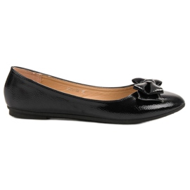 Comer Lakierowane Baleriny Z Kokardką czarne