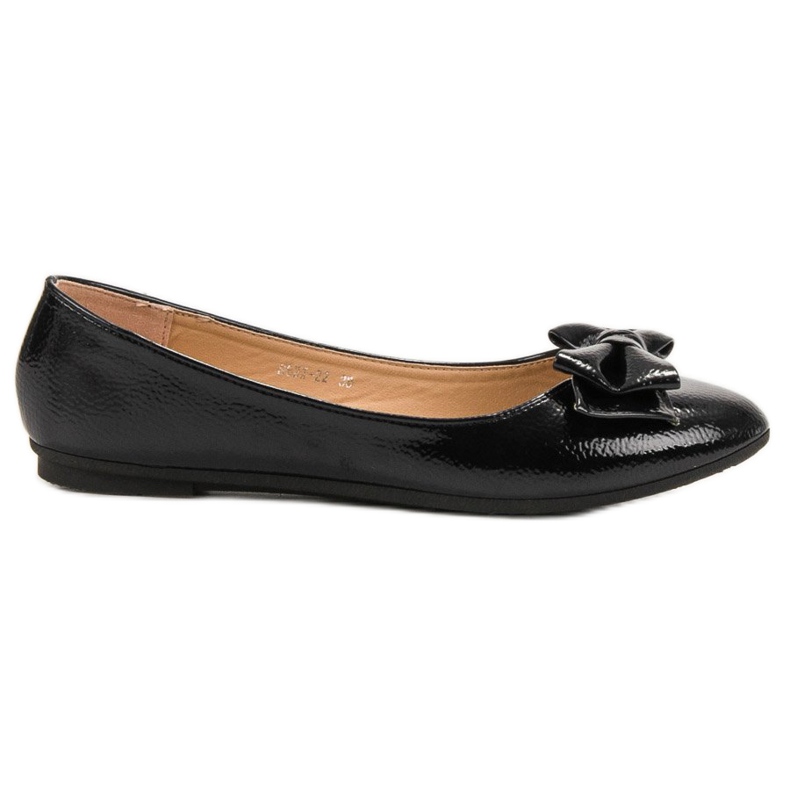 Comer Lakierowane Baleriny Z Kokardką czarne