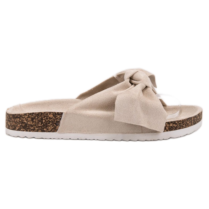 Diamantique Klapki Z Kokardką brązowe