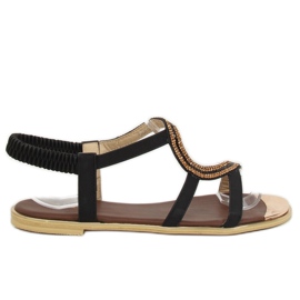 Sandałki asymetryczne czarne GD4157 Black