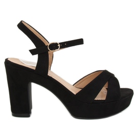Sandałki na platformie czarne JC15017 Black