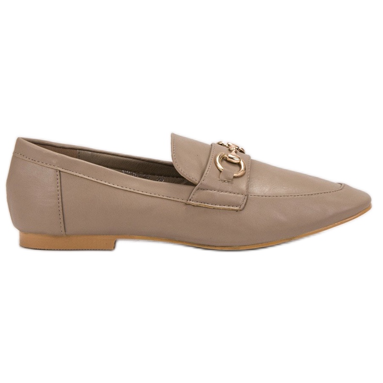 Weide Modne Mokasyny Damskie brązowe