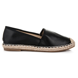 Tina&Co Wsuwane Espadryle Z Eko Skóry czarne