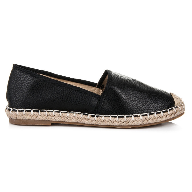 Tina&Co Wsuwane Espadryle Z Eko Skóry czarne