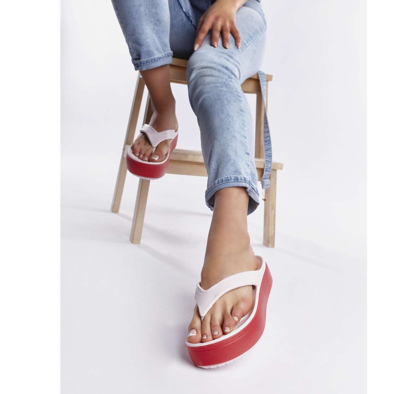 Crocs Crocband Platform Flip 6QB Barely Pink Pepper wielokolorowe