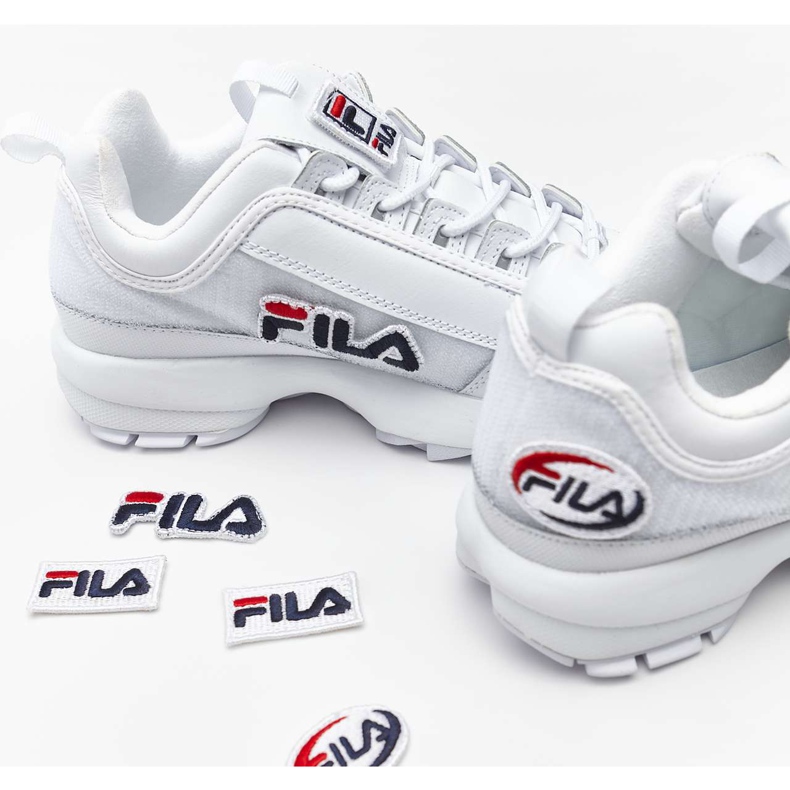 Fila Disruptor Ii Patches Wmn 100 White białe