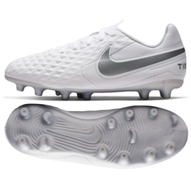 Buty piłkarskie Nike Tiempo Legend 8 Club FG/MG Jr AT5881-100 wielokolorowe białe