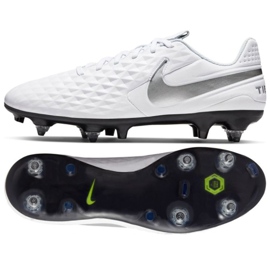 Buty piłkarskie Nike Tiempo Legend 8 Academy SG-Pro Anticlog Traction M AT6014-100 białe białe