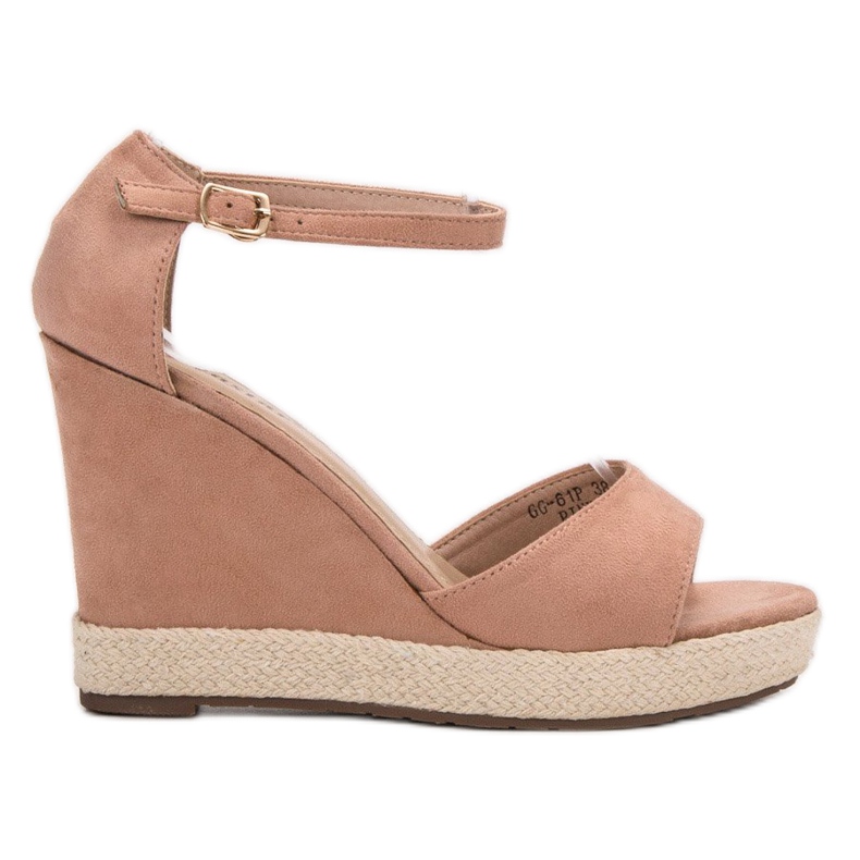 Seastar Sandały Na Koturnie różowe