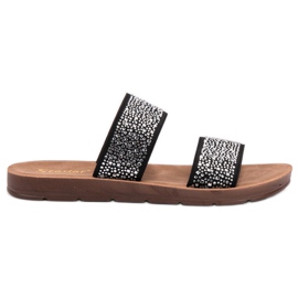 Seastar Klapki Z Cyrkoniami czarne