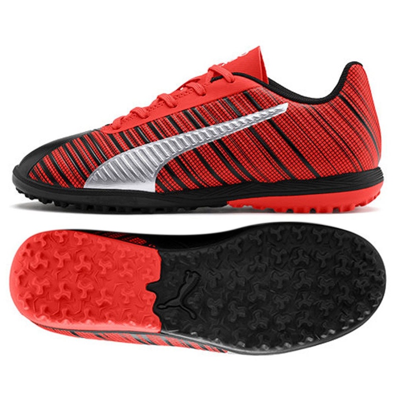 Buty piłkarskie Puma One 5.4 Tt Jr 105662 01 wielokolorowe czerwone