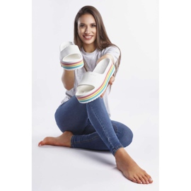 Crocs Cb Platform Bld Color Slide 100 White białe