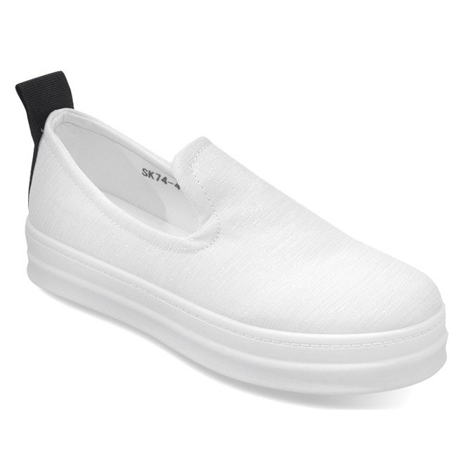 Wsuwane Trampki Love Slip On SK74 Biały białe