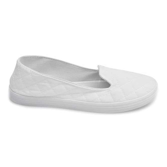 Wsuwane Trampki Tenisówki Slip On V30 Biały białe