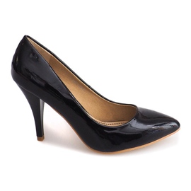 Lakierowane Szpilki CB-10758-5 Czarny czarne