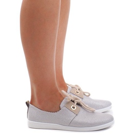 Sznurowane Trampki VT79-3 Silver szare