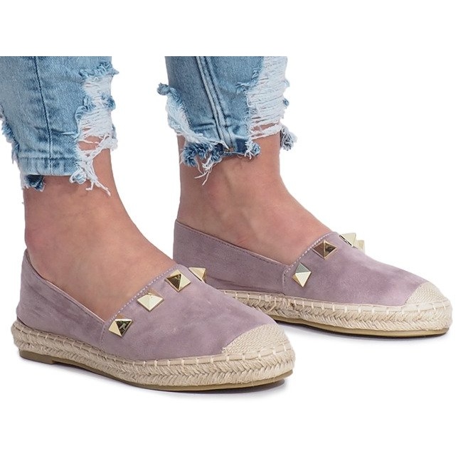 Fioletowe espadryle Gold Sun