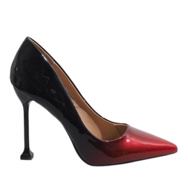 Czerwone lakierowane szpilki LE030P