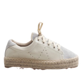 Szare espadryle sznurowane LX-07