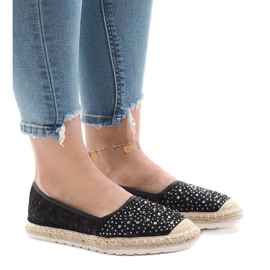 Czarne espadryle H6560