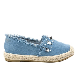 Niebieskie espadryle jeans A608
